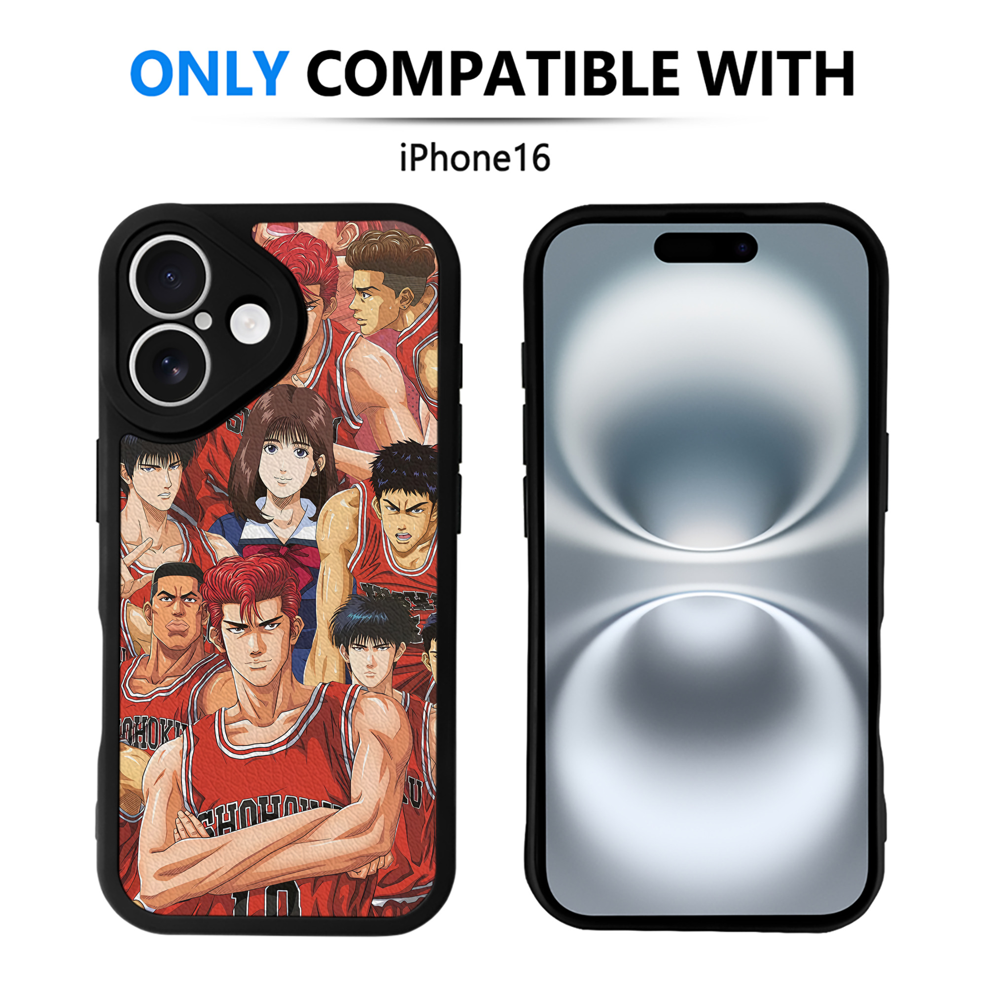 （画像用） SLAM DUNK／スラムダンク 【iPhone 16シリーズ対応】シリコンスマホケース（レザー調） 材質：シリコン